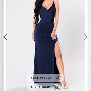 Navy High Street Dress from fashion nova. Only worn once for a few hours!